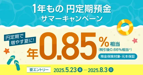 1年もの円定期預金 サマーキャンペーン | NEOBANK 住信SBIネット銀行